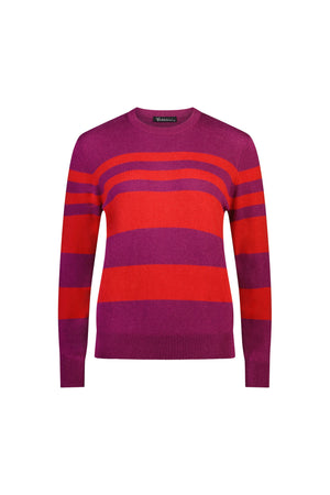 Stripe Round Neck Knit Sweater