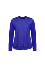 Long Sleeve Panelled Top with Frill Hem