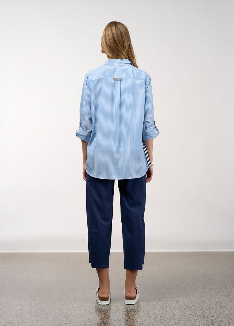 Mixed Media Stripe Shirt