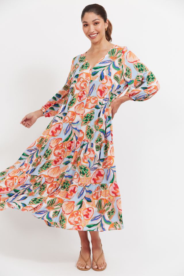 Baja Button Maxi Dress