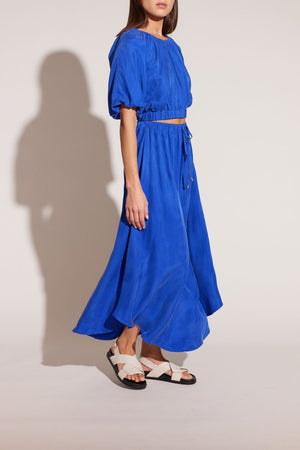 Azur Drawstring Midi Skirt
