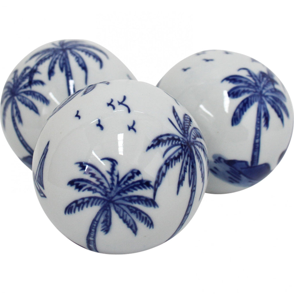 Porcelain Palm Balls (Set of 3)