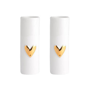 Mini Heart Vase Set (2) (availabel in Gold & Silver)