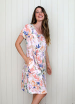 Watercolour Floral Linen Dress